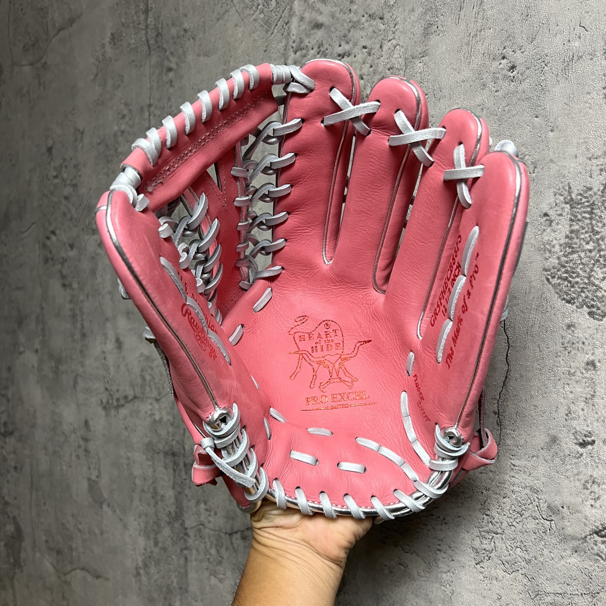 Rawlings 粉紅色 軟式 外野手 HOH PRO EXCEL 系列 GR5FHECB88FS