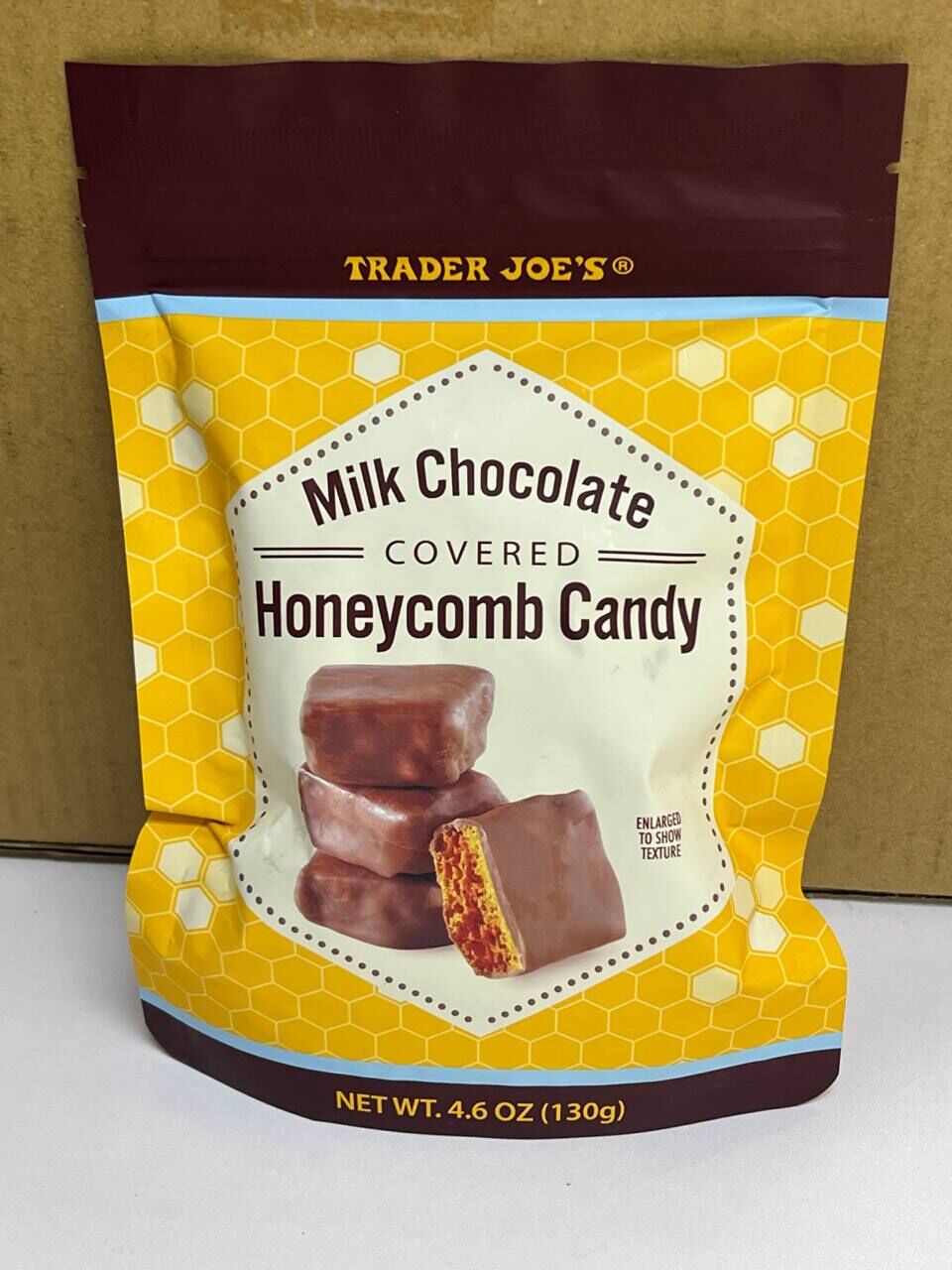 [S] TRADER JOE'S MILK CHOCOLATE COVERED HONEYCOMB CANDY, 130 G, 00773300 (SZZ712)