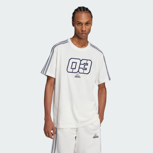 Adidas Grx Tee Q2 JD5384 男 T恤 運動上衣 休閒短袖 米白 藍 亞版