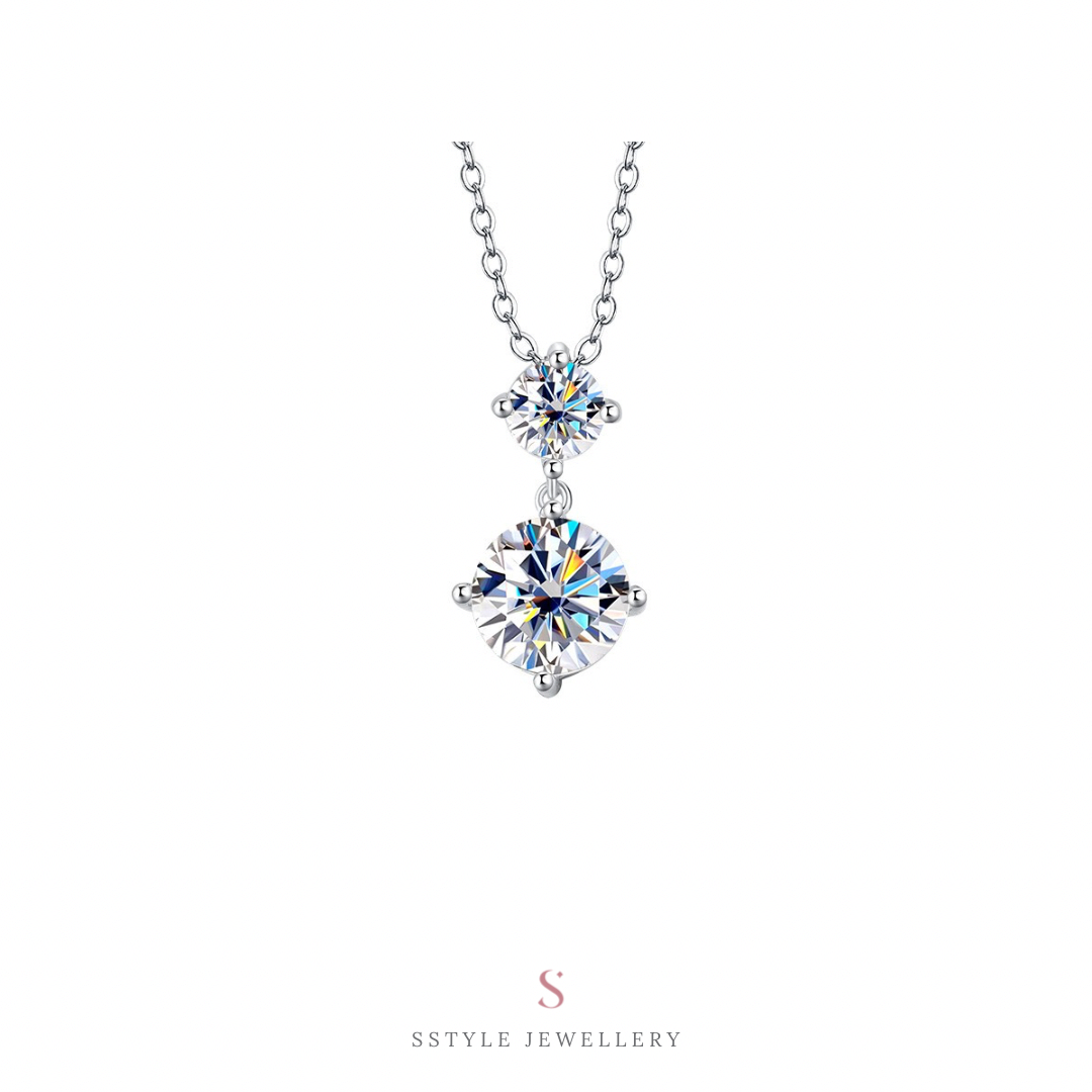 Jenna moissanite diamond necklace