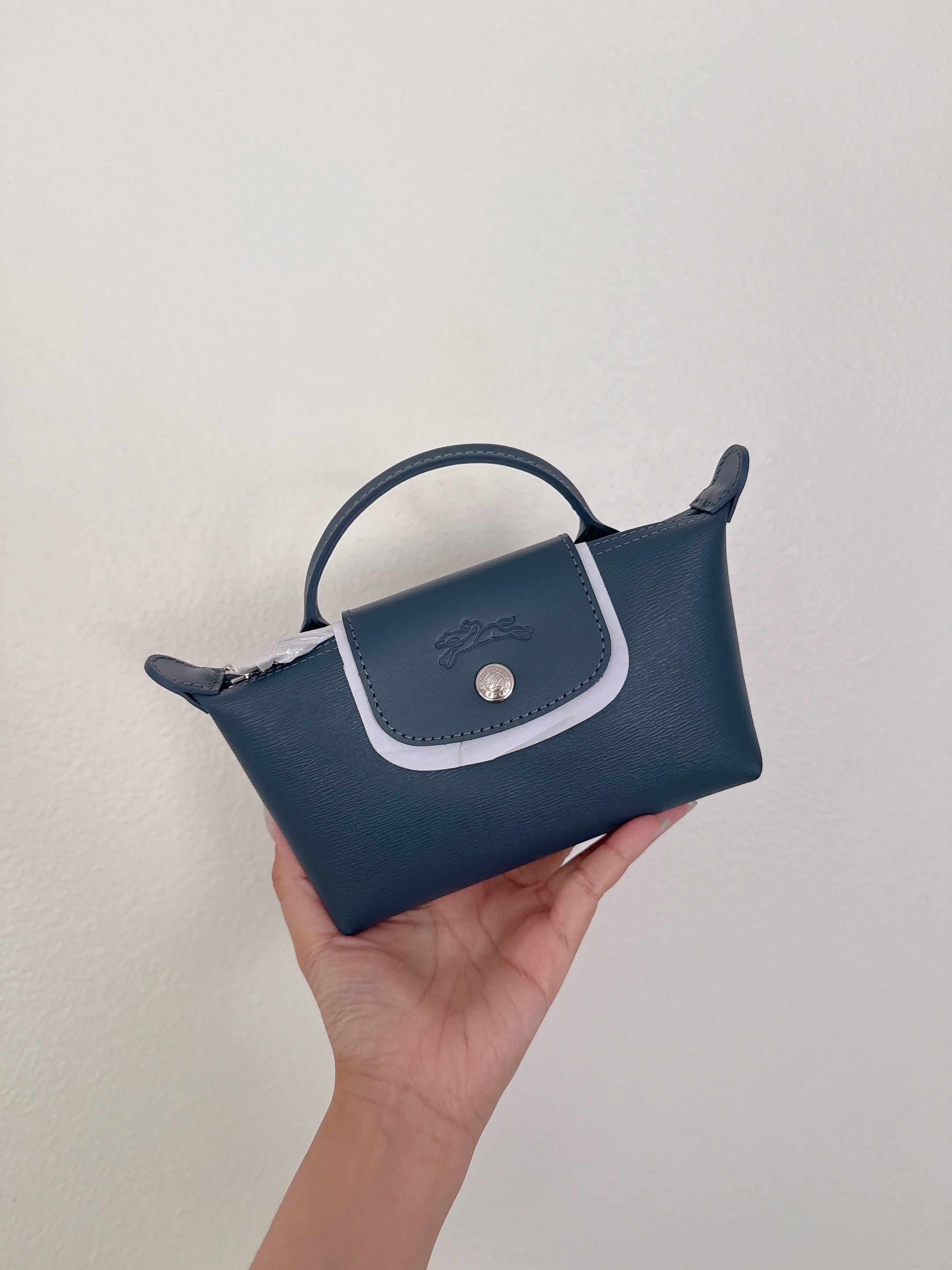 ［美國現貨］Longchamp Leather Mini Pouch with Handle