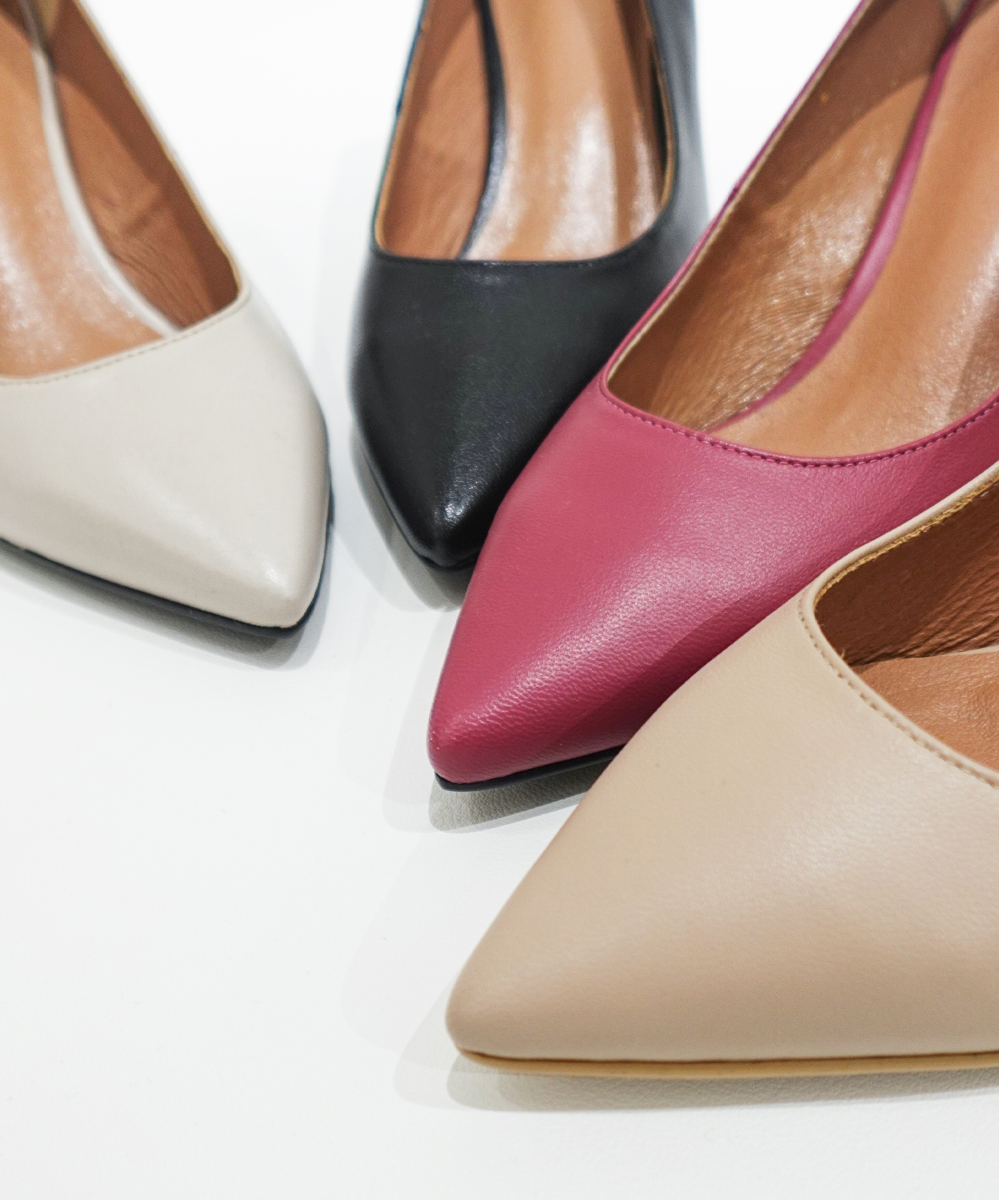 Anne真皮素面高跟鞋(四色)MIT款