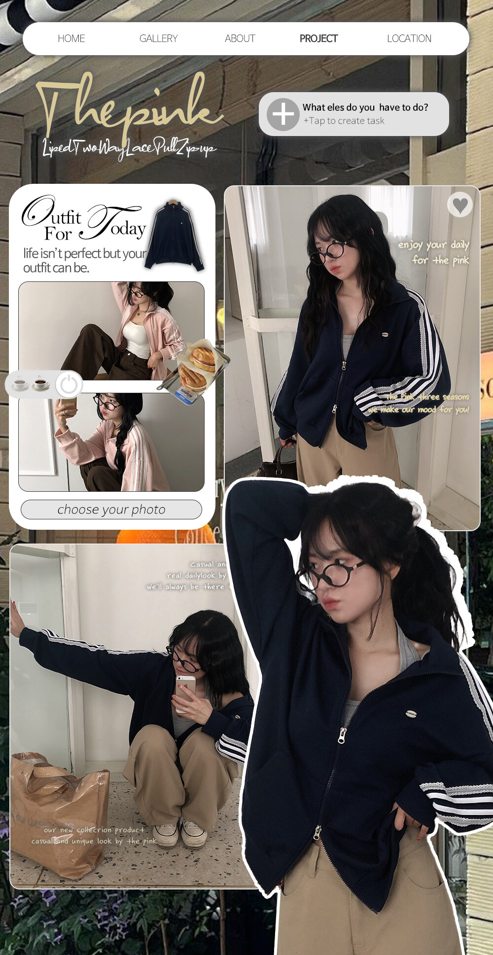 早秋預訂｜寬鬆 LACE PANDENT ZIPUP 外套