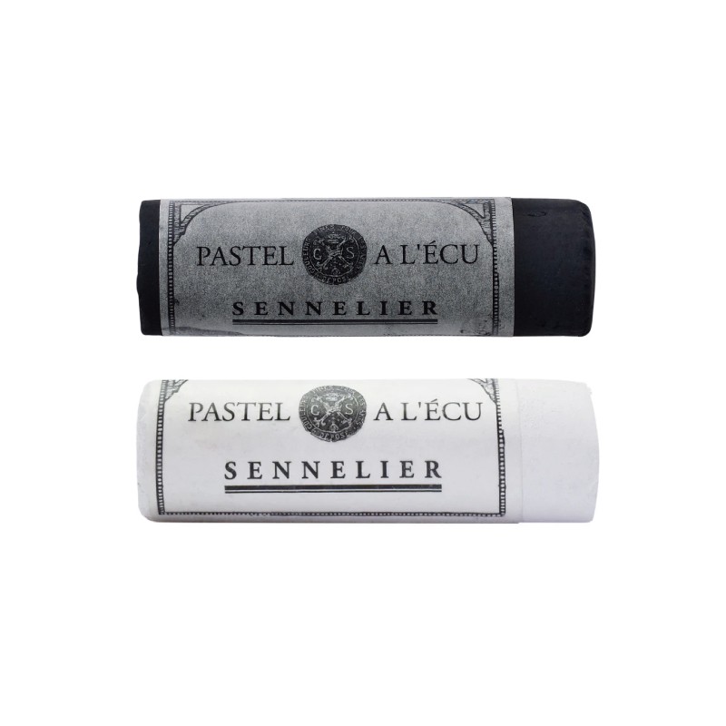 法國 SENNELIER 申內利爾 手工軟性粉彩 巨型 黑/白 共2色