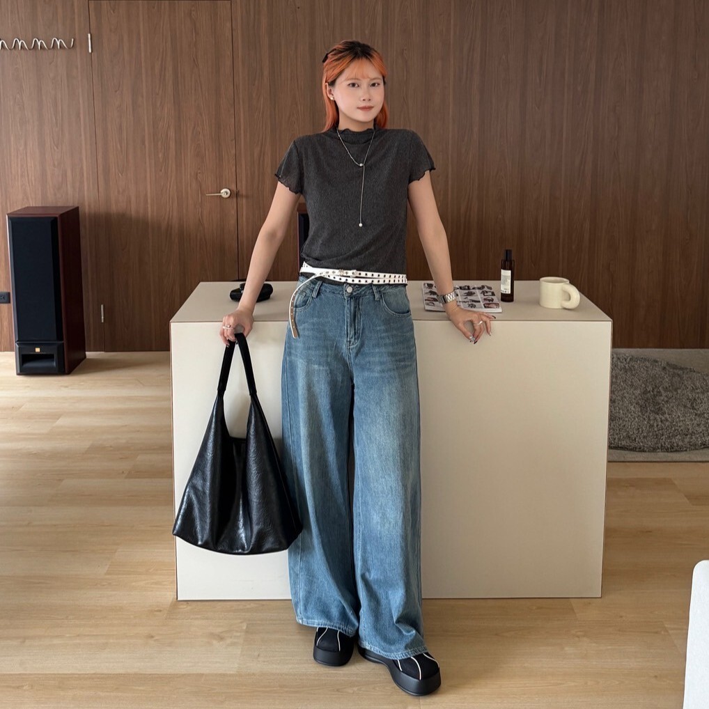 高個基礎款!日常牛仔直筒褲