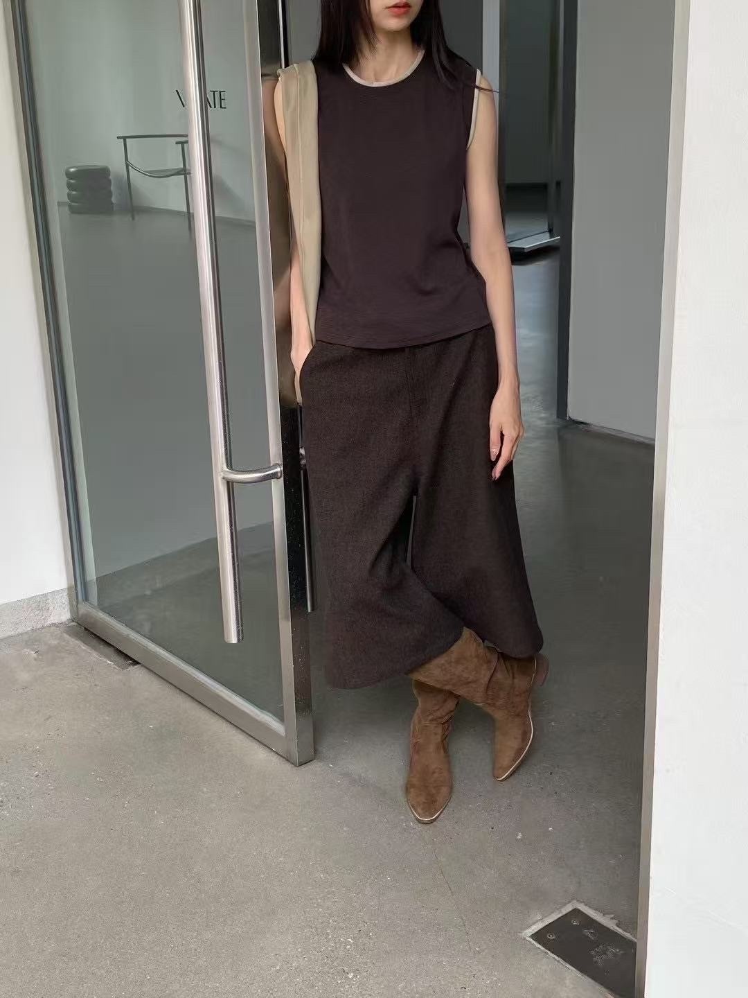 639 撞色天絲背心