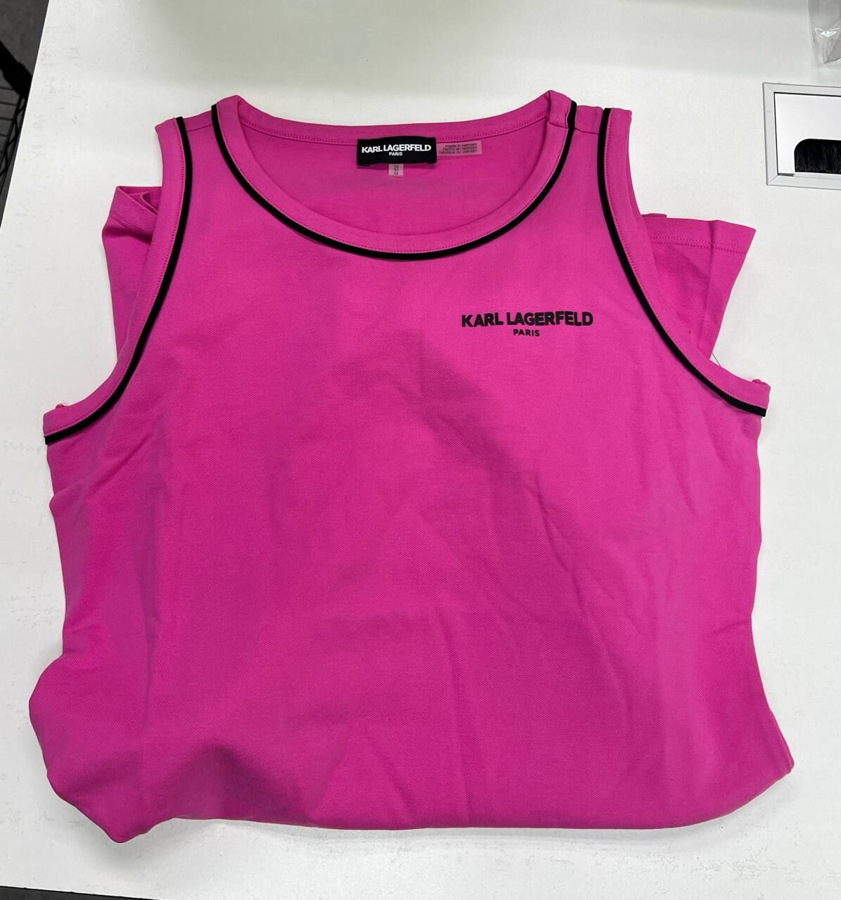 [S] KARL LAGERFELD HOT SUMMER PINK PLEATED TENNIS DRESS, L5TD7428-M3U (SKL1363)