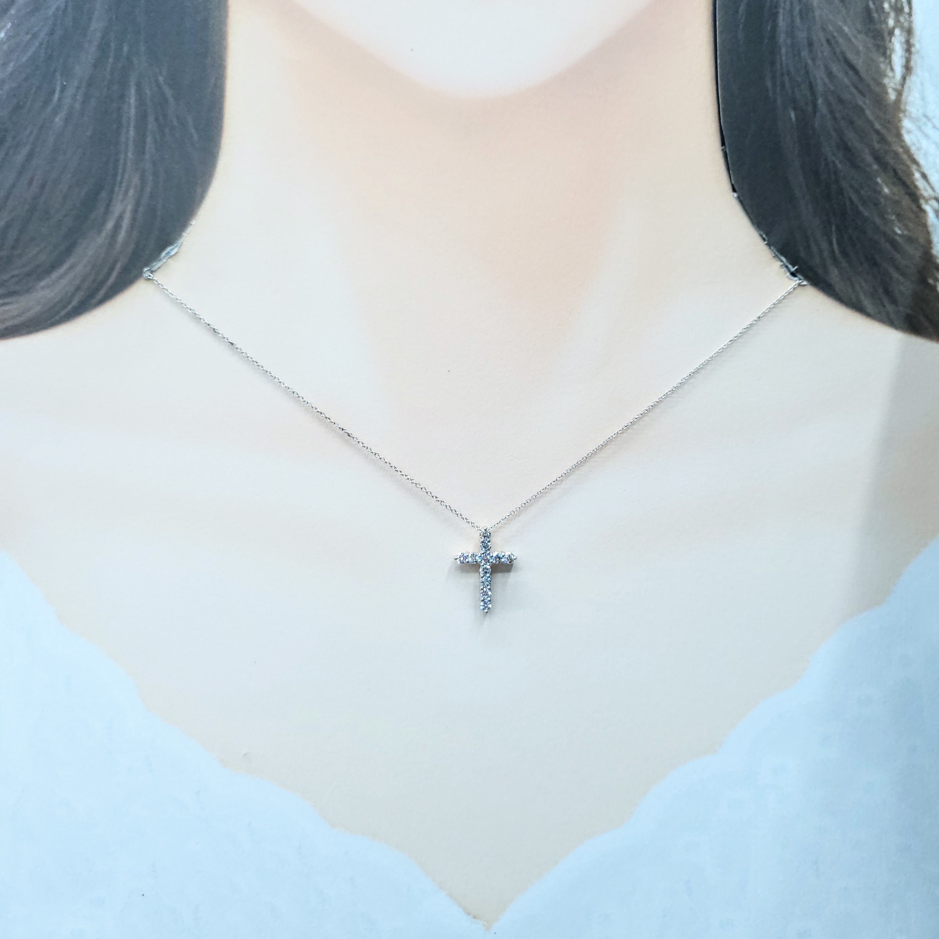 18K White Gold 0.50ct Diamond Pendant