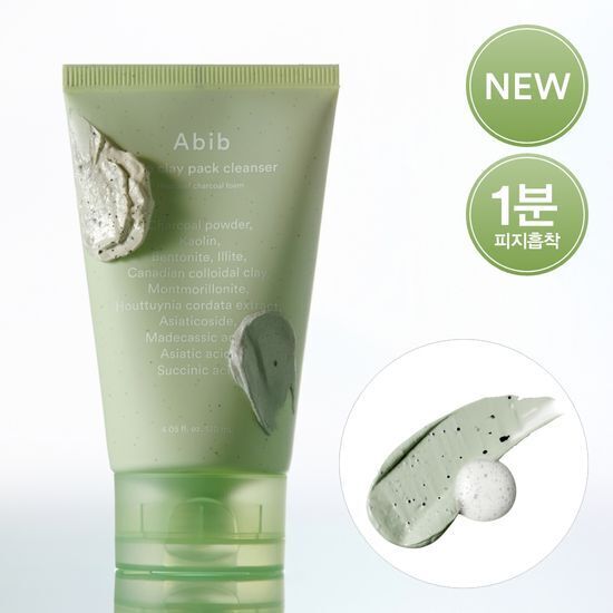 Abib Pore Clay Pack Cleanser Heartleaf Charcoal Foam 120ml