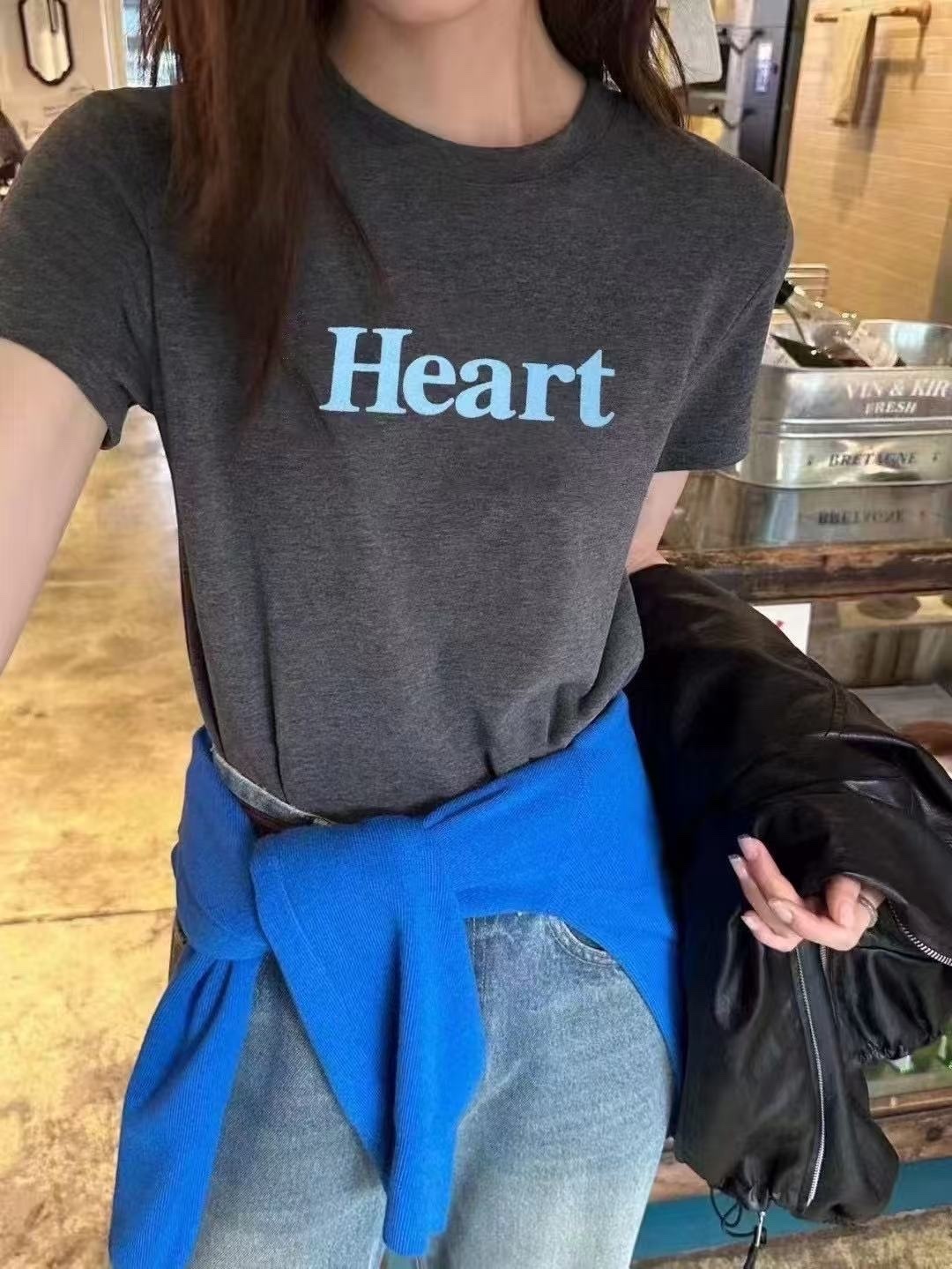 780 天絲高彈力棉質Heart T