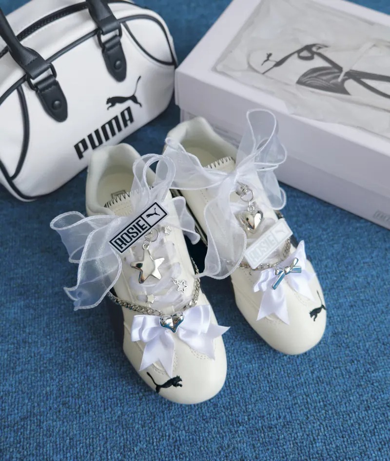 現貨┃PUMA x ROSÉ SPEEDCAT PRM 'Premium White' 白 Rosé朴彩英聯名 芭蕾 綁繩 復古 賽車鞋