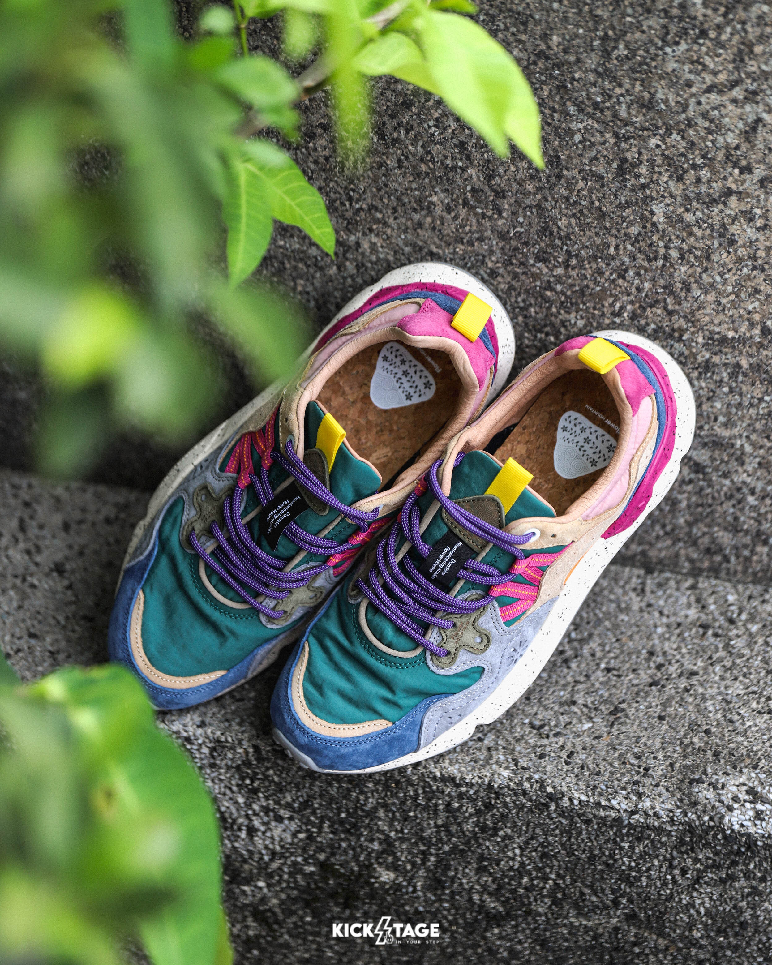 男鞋 Flower MOUNTAIN 山霧花野 YAMANO 3 山野3 紫薇碧波 藍綠色 戶外 皮革 多層次拼接 軟木鞋墊 耐磨橡膠大底 休閒鞋【FM2589245】