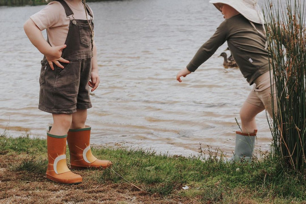 [福利品] Grech&Co. 兒童雨鞋 (黃斑、退色)