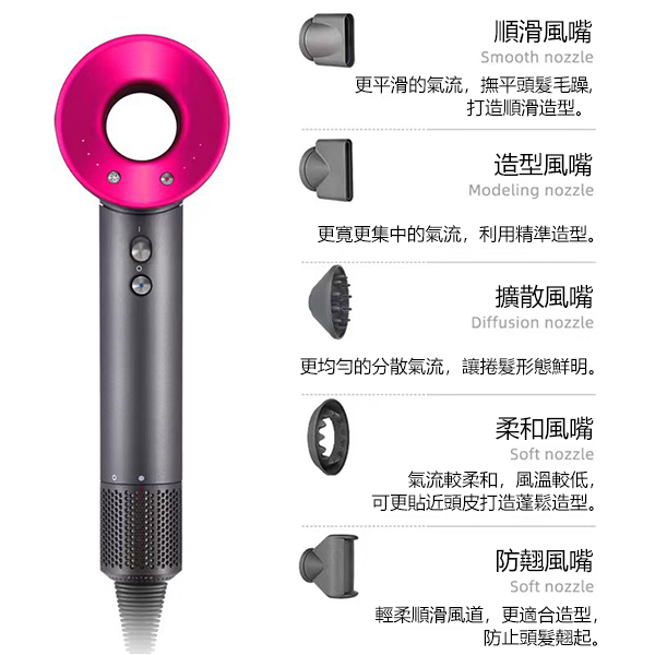 JK KOREA High Speed ​​Hair Dryer Home Negative Ion Silent Hair Dryer Multifunctional Styling Hair Dryer (J0958)
