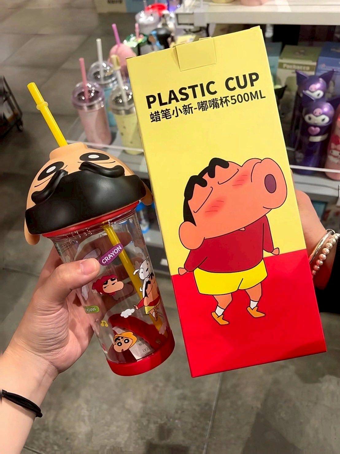 🔥蠟筆小新嘟嘴杯500ml🔥-0505
