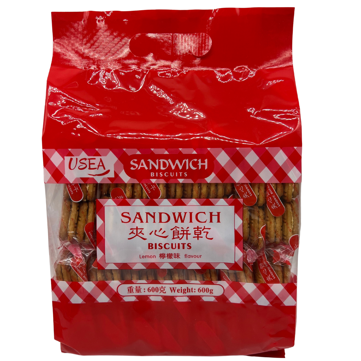 檸檬味夾心餅  600g (手抽)(紅)