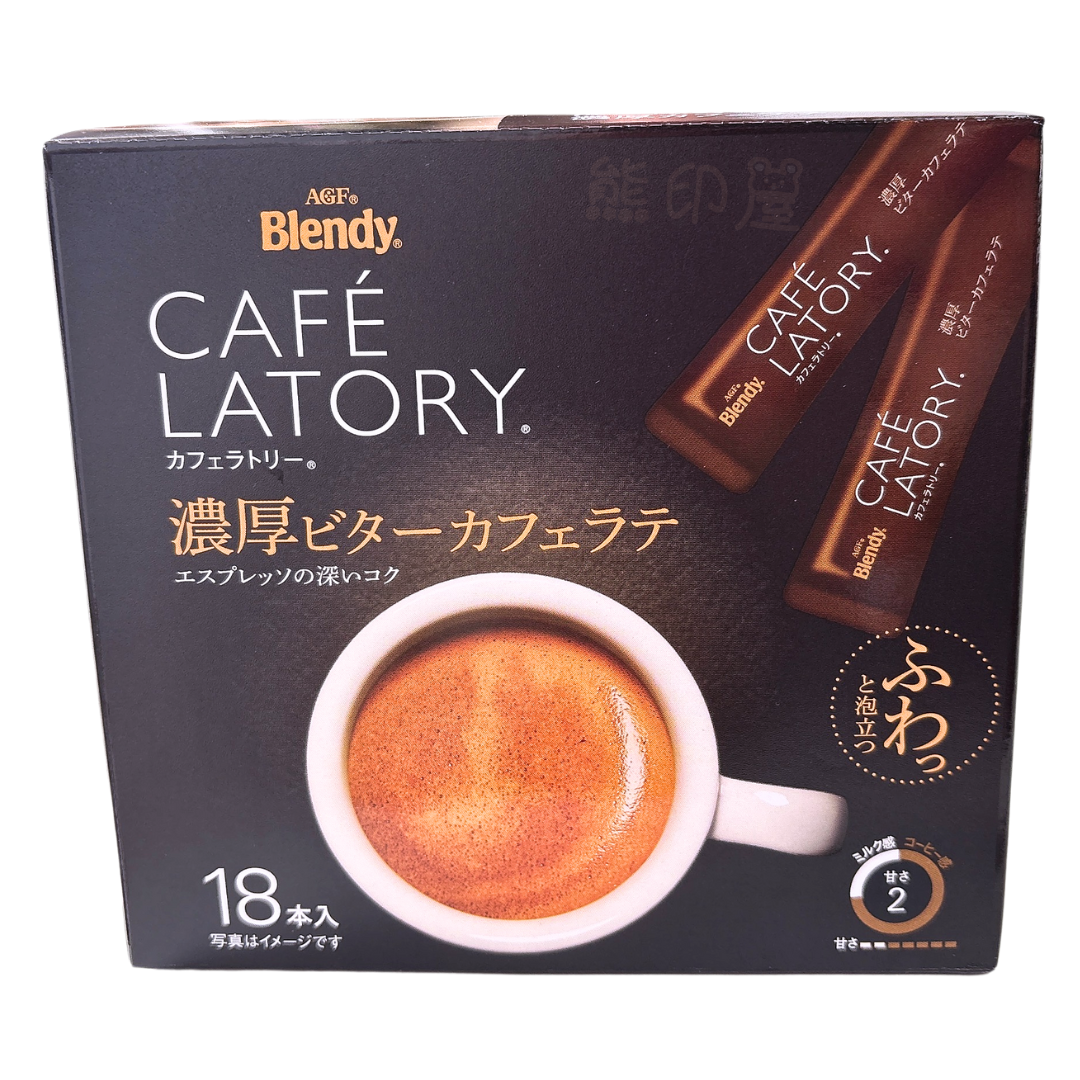AGF-Blendy Café Latory即沖微苦拿鐵咖啡粉18條(盒裝)
