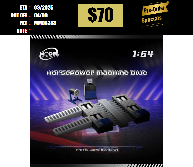 PO-$70 * MODELMODEL * 1:64 HORSEPOWER MACHINE BLUE [OD28/08]