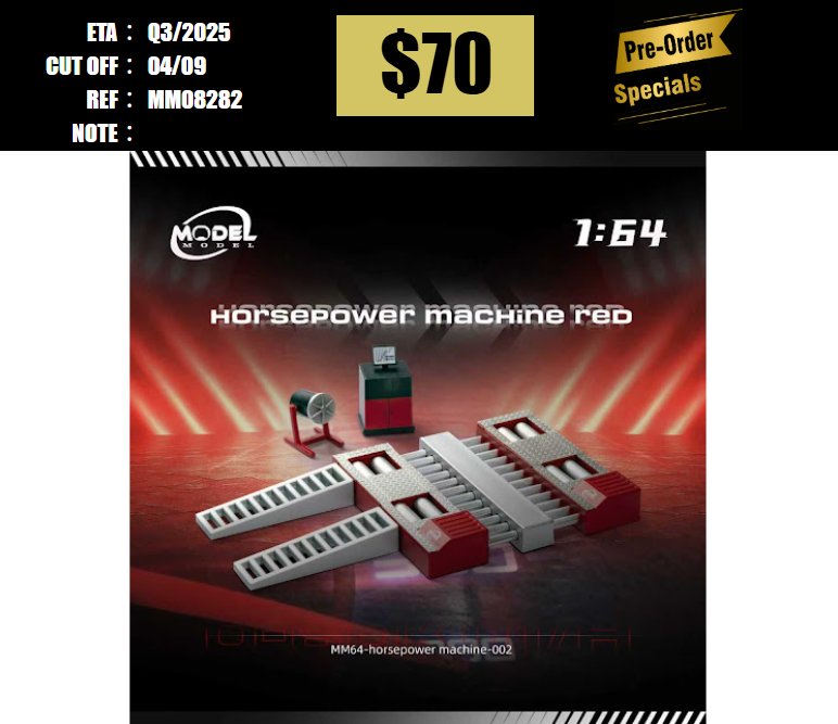 PO-$70 * MODELMODEL * 1:64 HORSEPOWER MACHINE RED [OD28/08]