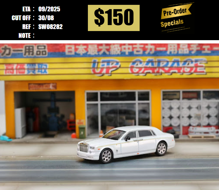 PO-$150 * STREET WEAPON * 1:64 ROLLS ROYCE PHANTOM WHITE [OD28/08]