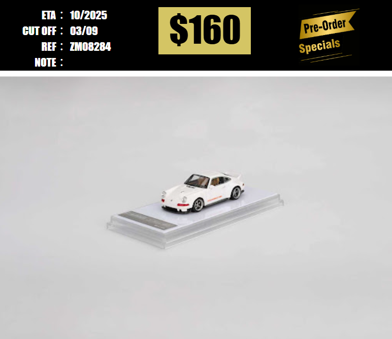 PO-$160 * ZINCIT MODEL * 1:64 SINGER 911 964 DLS GLOSS WHITE [OD28/08]