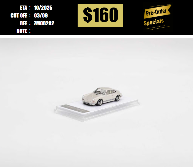 PO-$160 * ZINCIT MODEL * 1:64 SINGER 911 964 COUPE BEIGE [OD28/08]