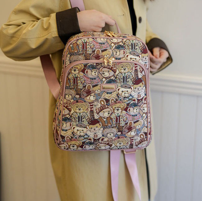 NEW 歐洲風熊熊造型後背包-預購
