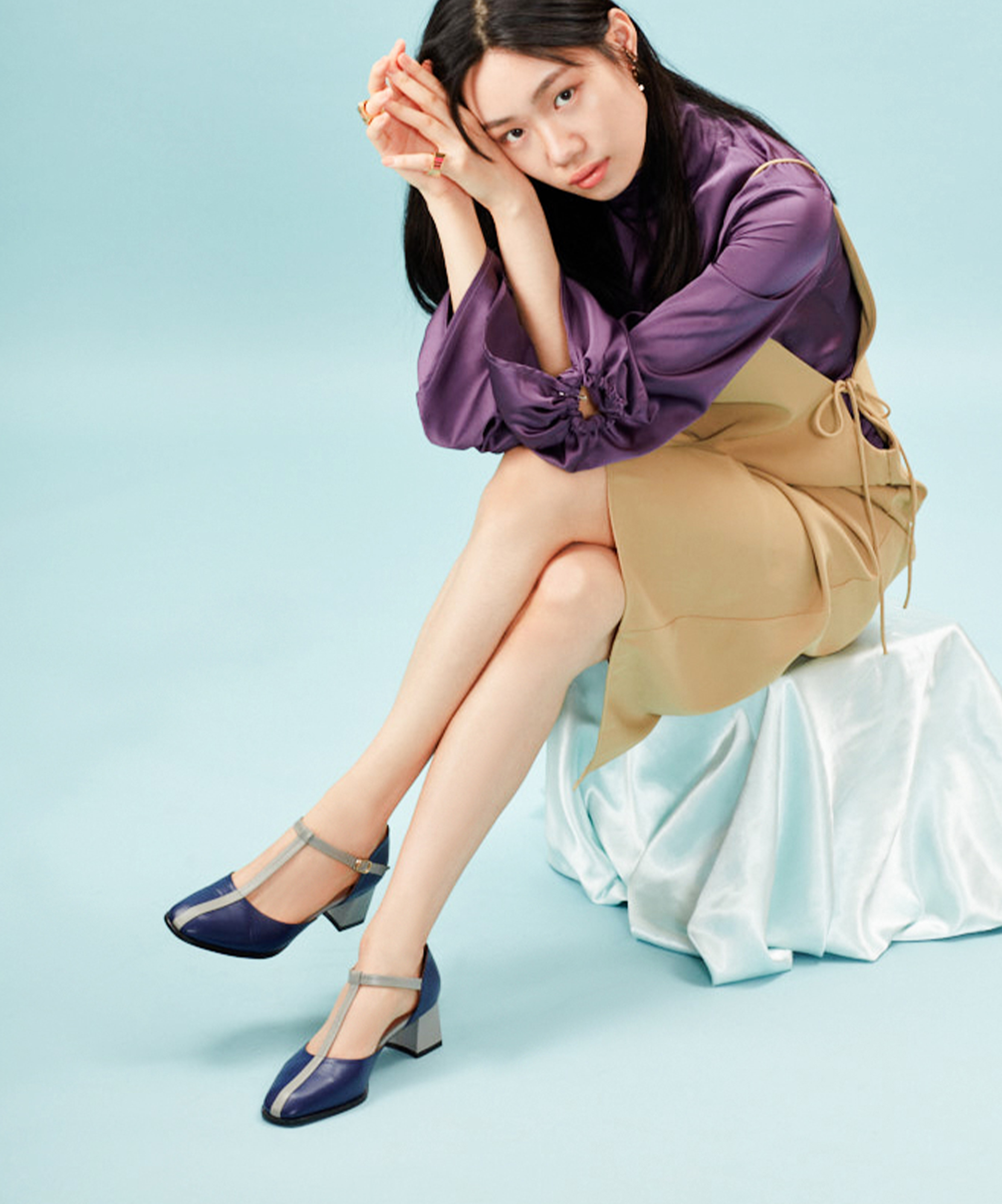 Taylor 跳色復古T字帶跟鞋(三色)MIT款