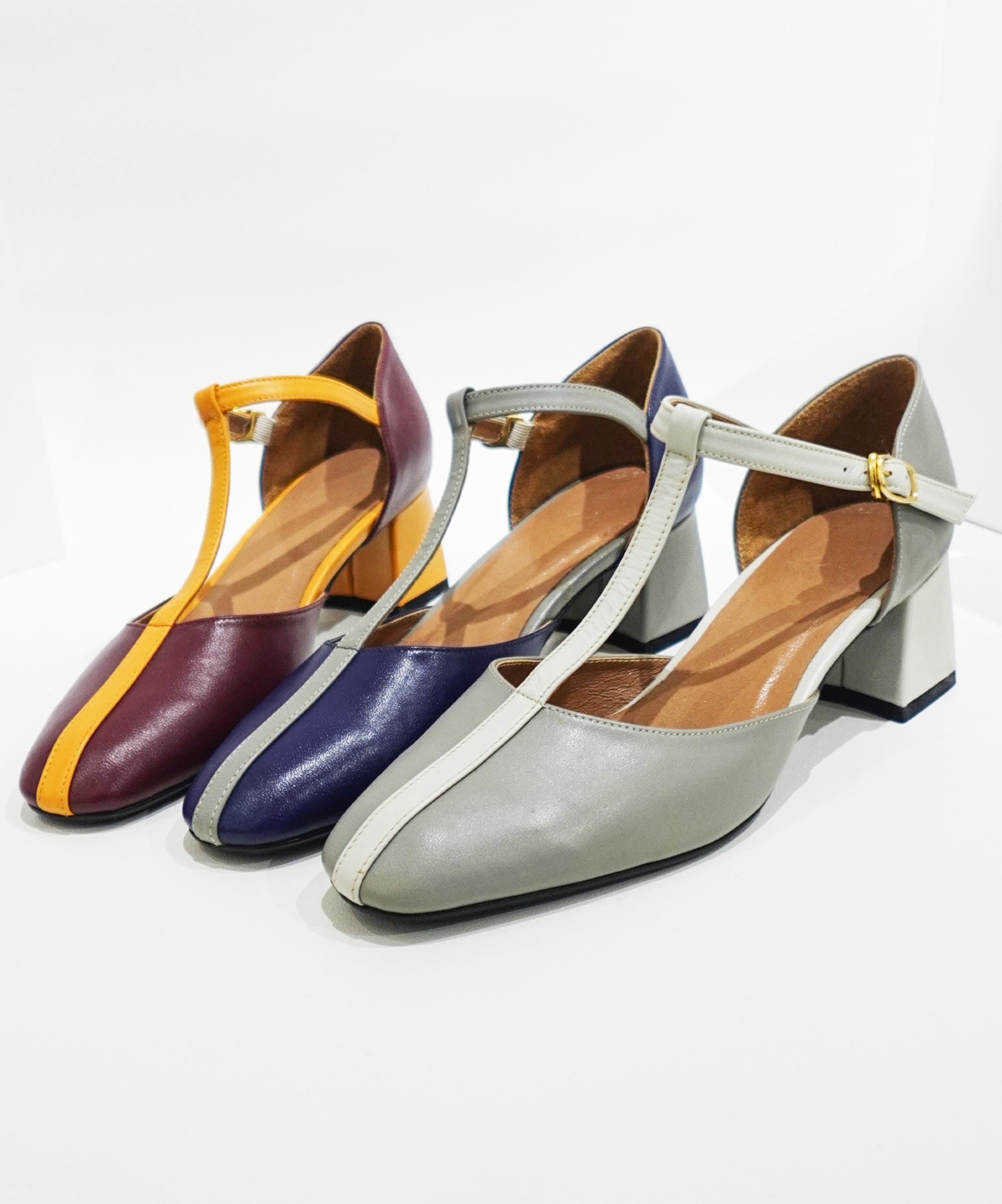 Taylor 跳色復古T字帶跟鞋(三色)MIT款