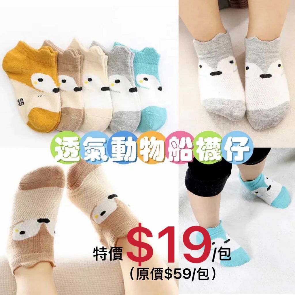 (現貨) LBK-0150 透氣動物船襪仔