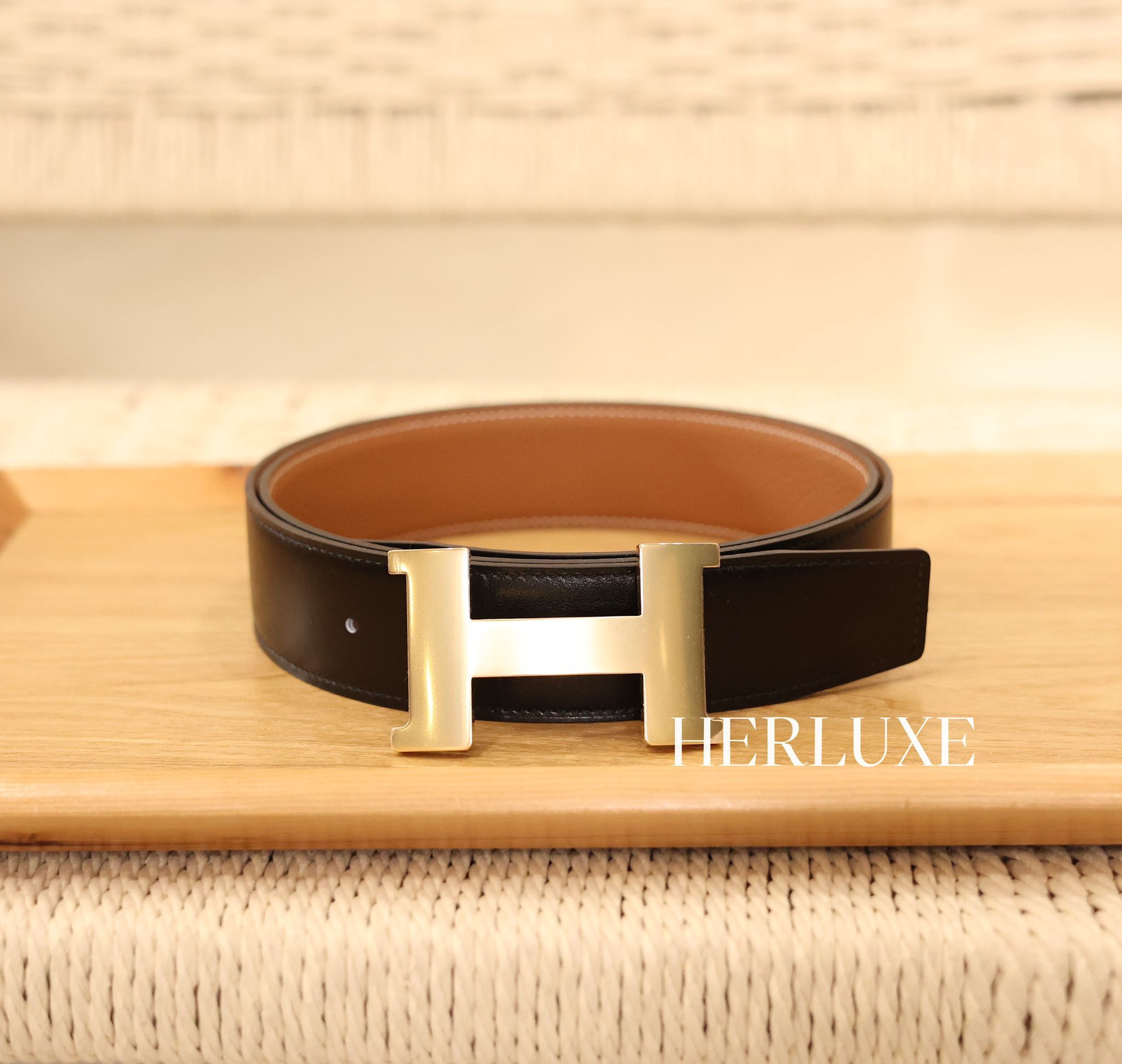 Constance gris moyen belt 38mm CP noir /gold 100cm