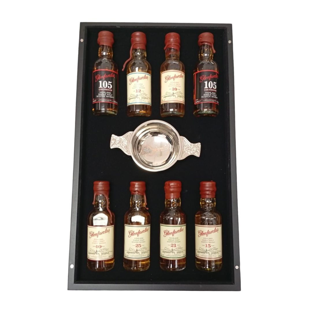 Glenfarclas Miniatures set Limited Edition (one of 1020) 8*50mL Gift box with Cup