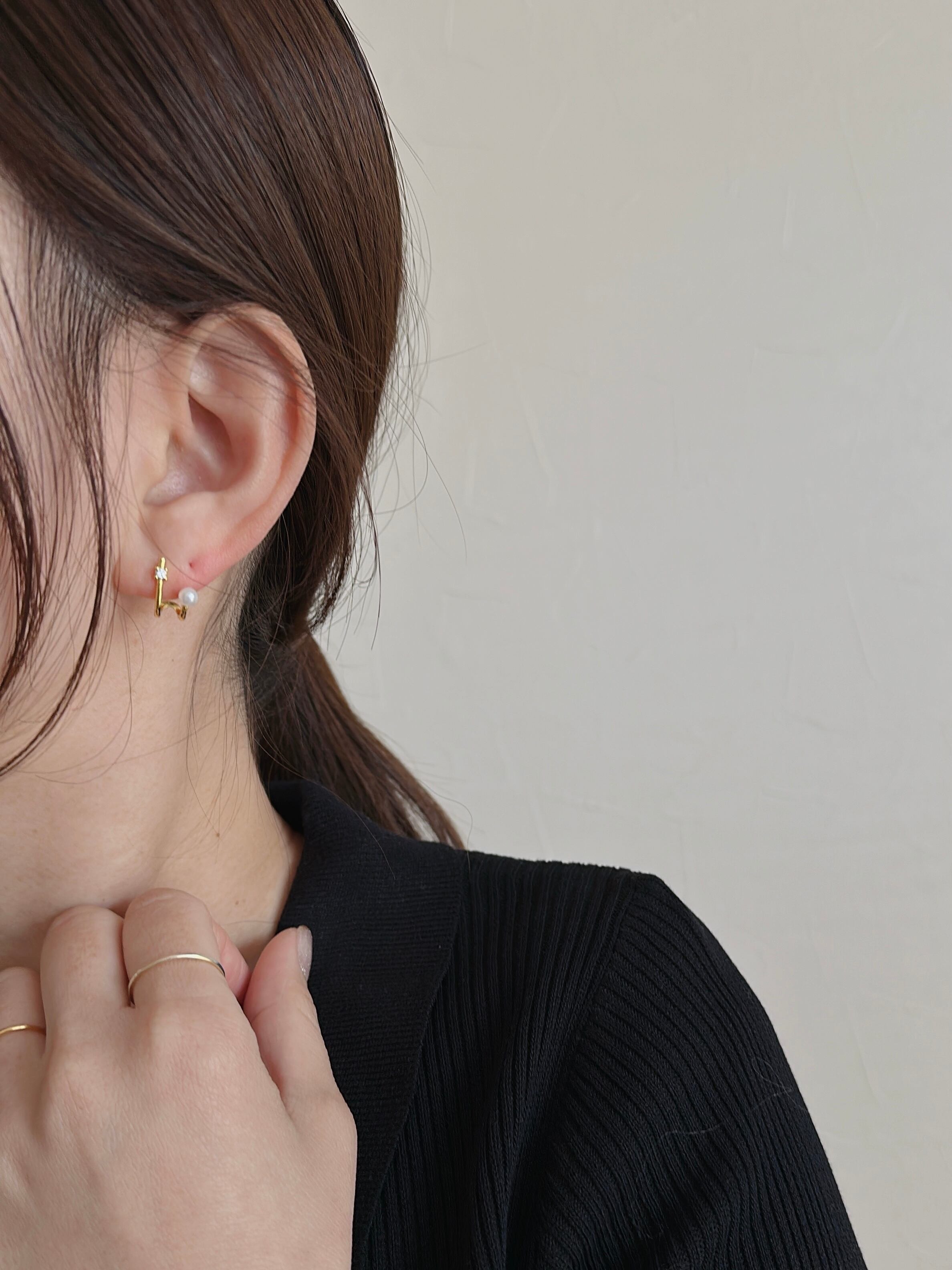 S925 serenity tiny pearl pierce