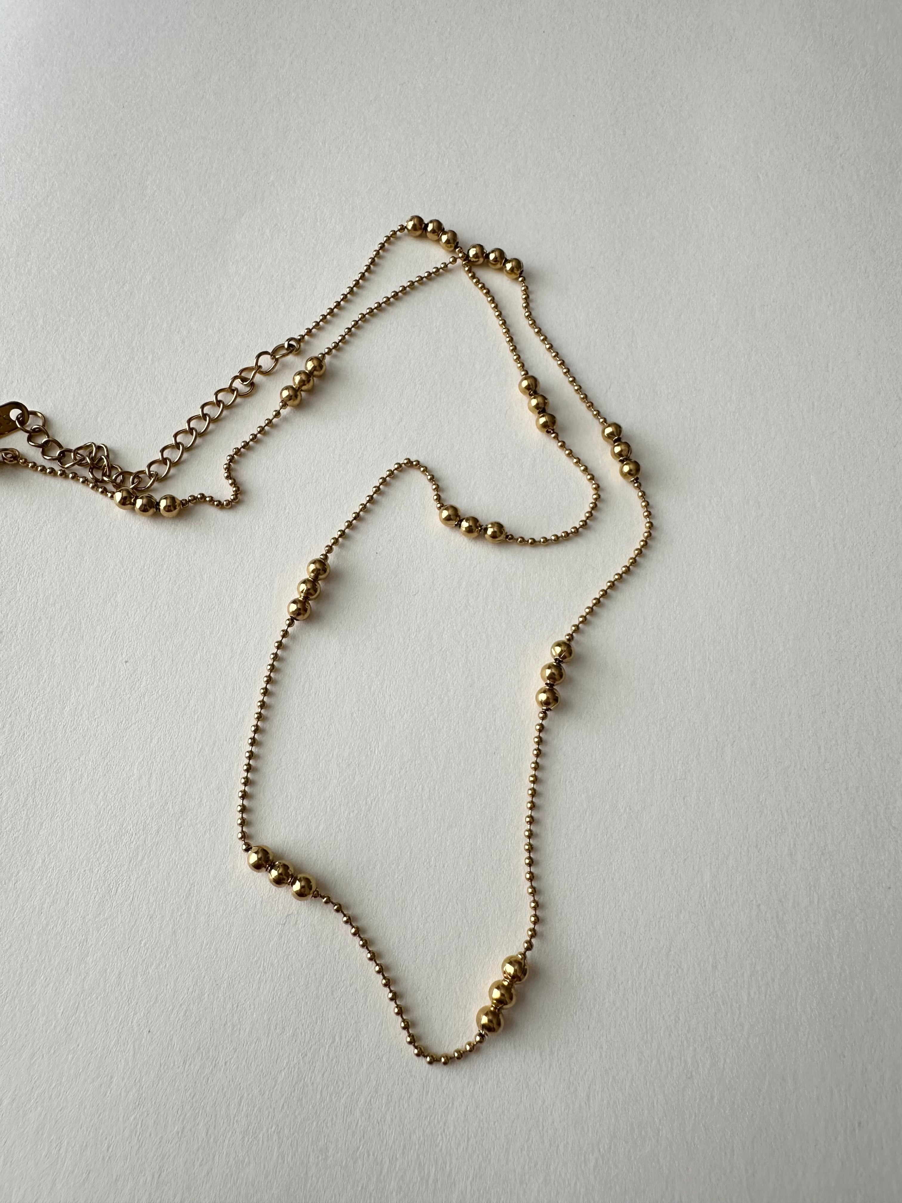 SS luminous beads necklace