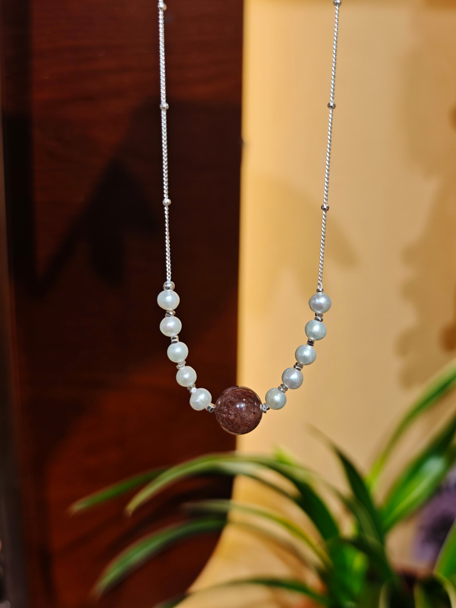 【直播】LL082829 S925銀 黑金超珍珠頸鏈(SPN0647004)