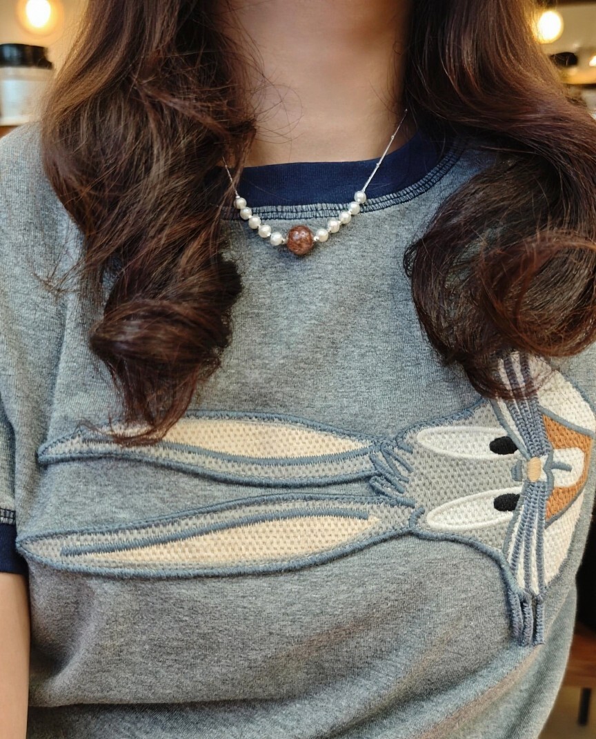 【直播】LL082829 S925銀 黑金超珍珠頸鏈(SPN0647004)