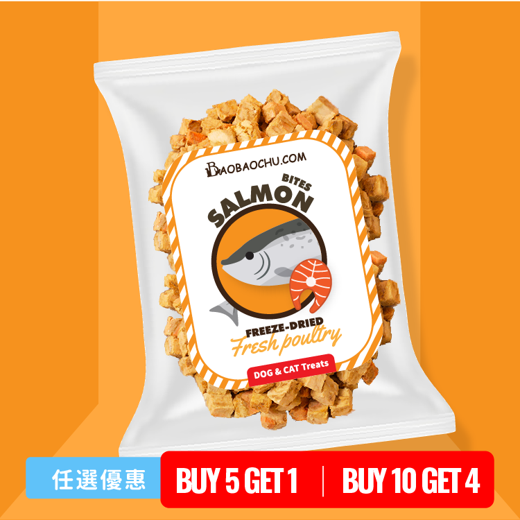 BaoBaoChu 凍乾三文魚粒  50g