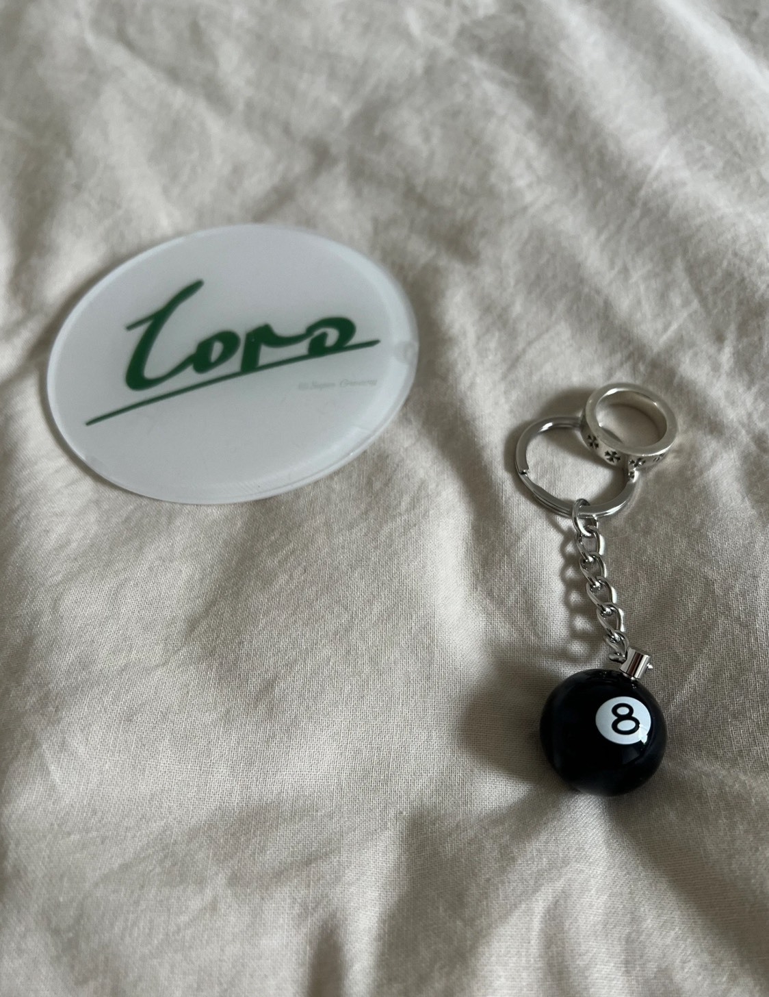 <快速出貨> STUSSY 8 BALL KEYCHAIN ⑧號球 鑰匙圈