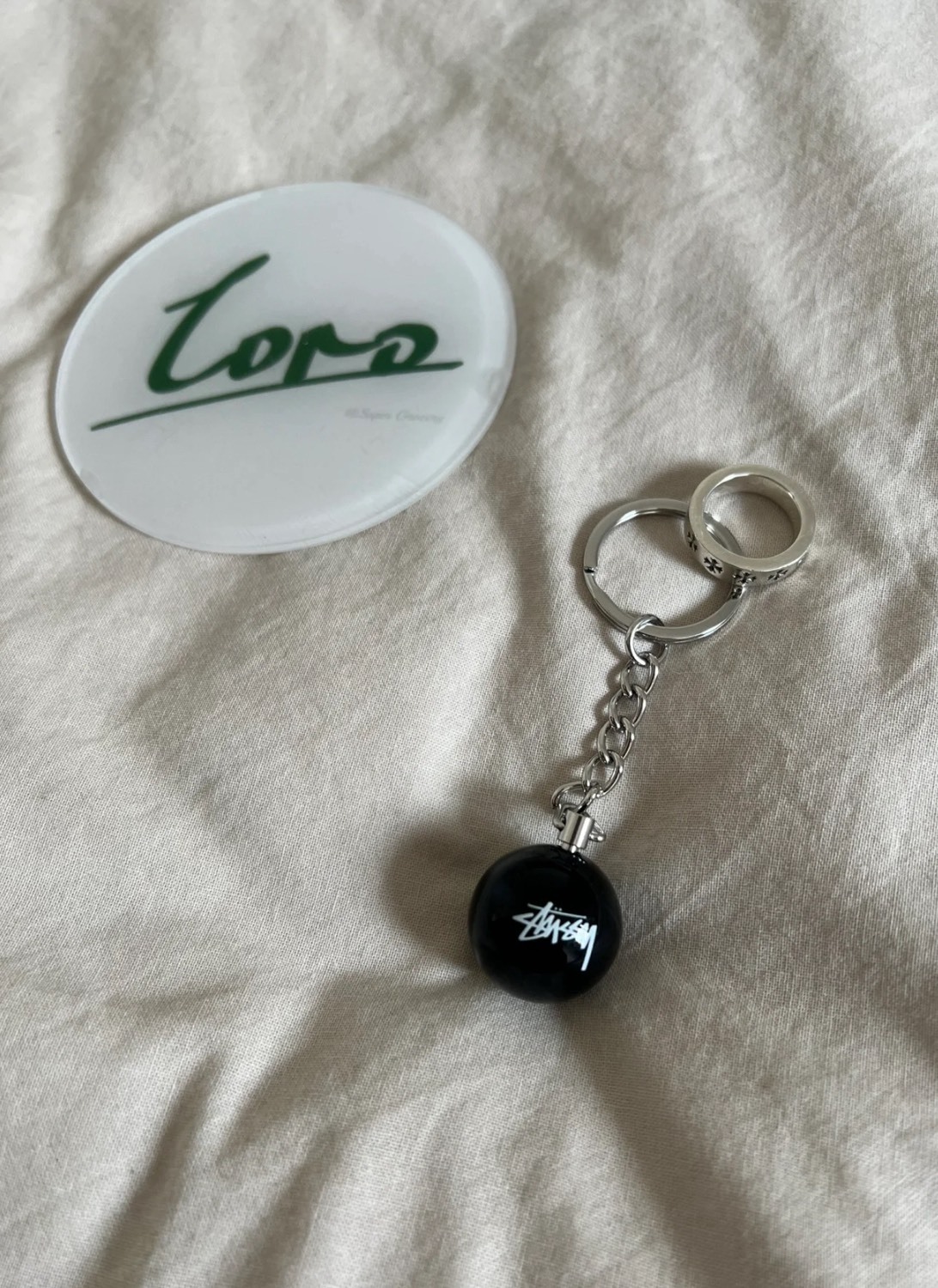 <快速出貨> STUSSY 8 BALL KEYCHAIN ⑧號球 鑰匙圈