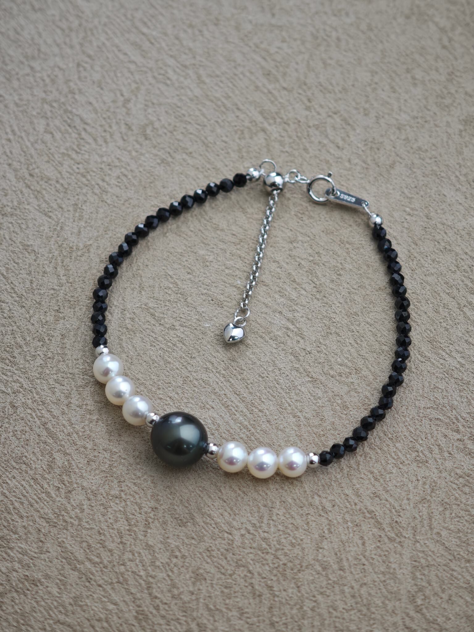 【現貨】LL080672 S925大溪地黑珍珠手鏈 (SPB1050001)