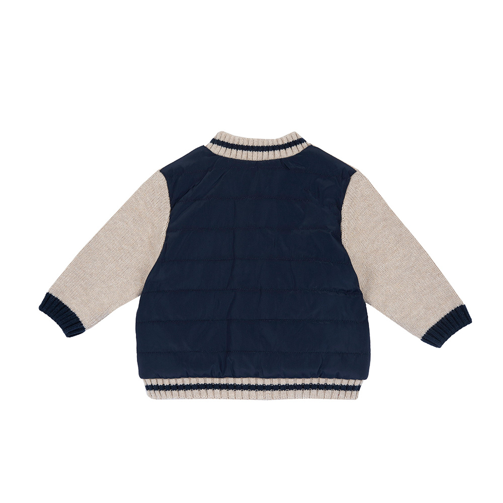 蘇格蘭皇家-剪接舖棉針織外套