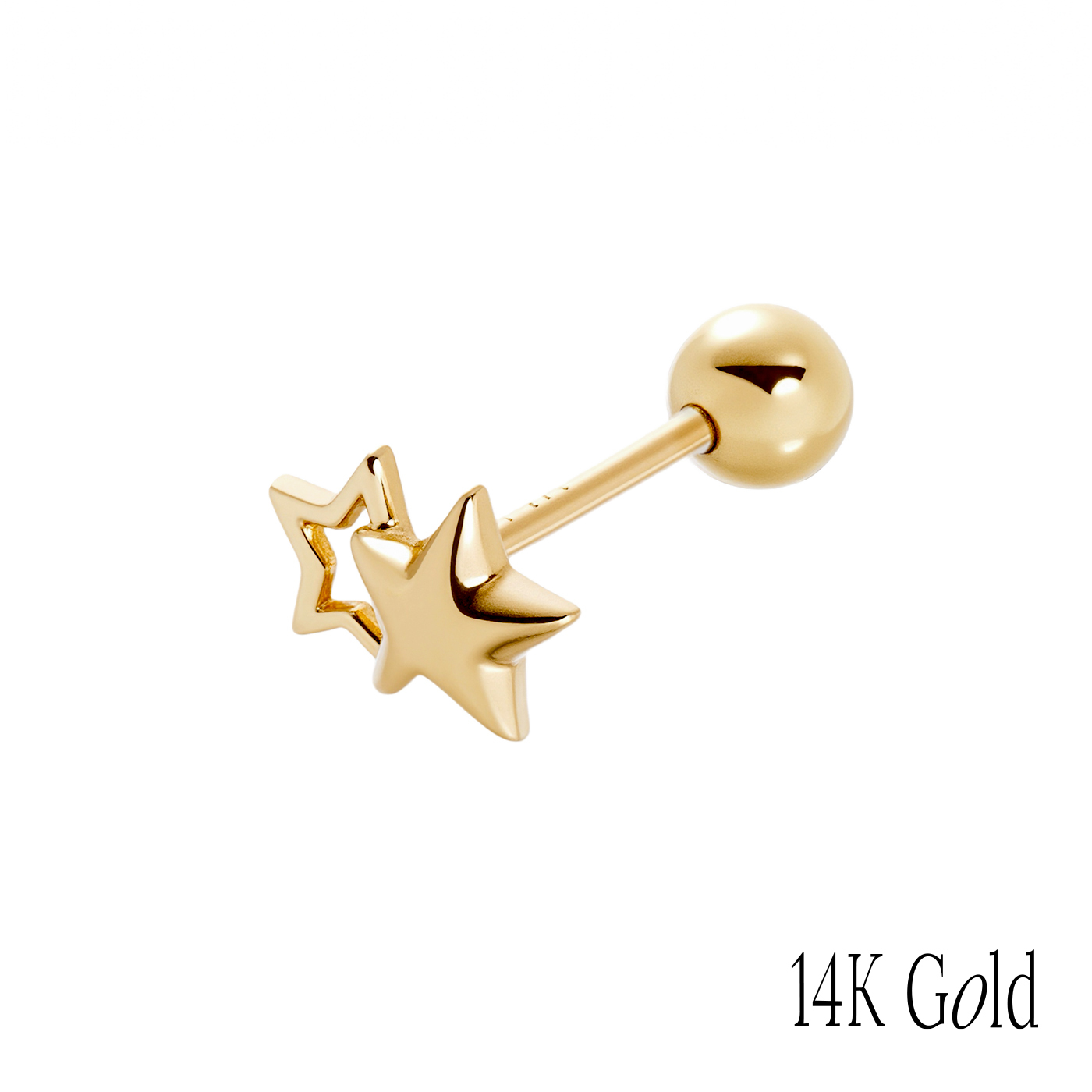 14K純金,K金飾品,星星耳環,精品飾品