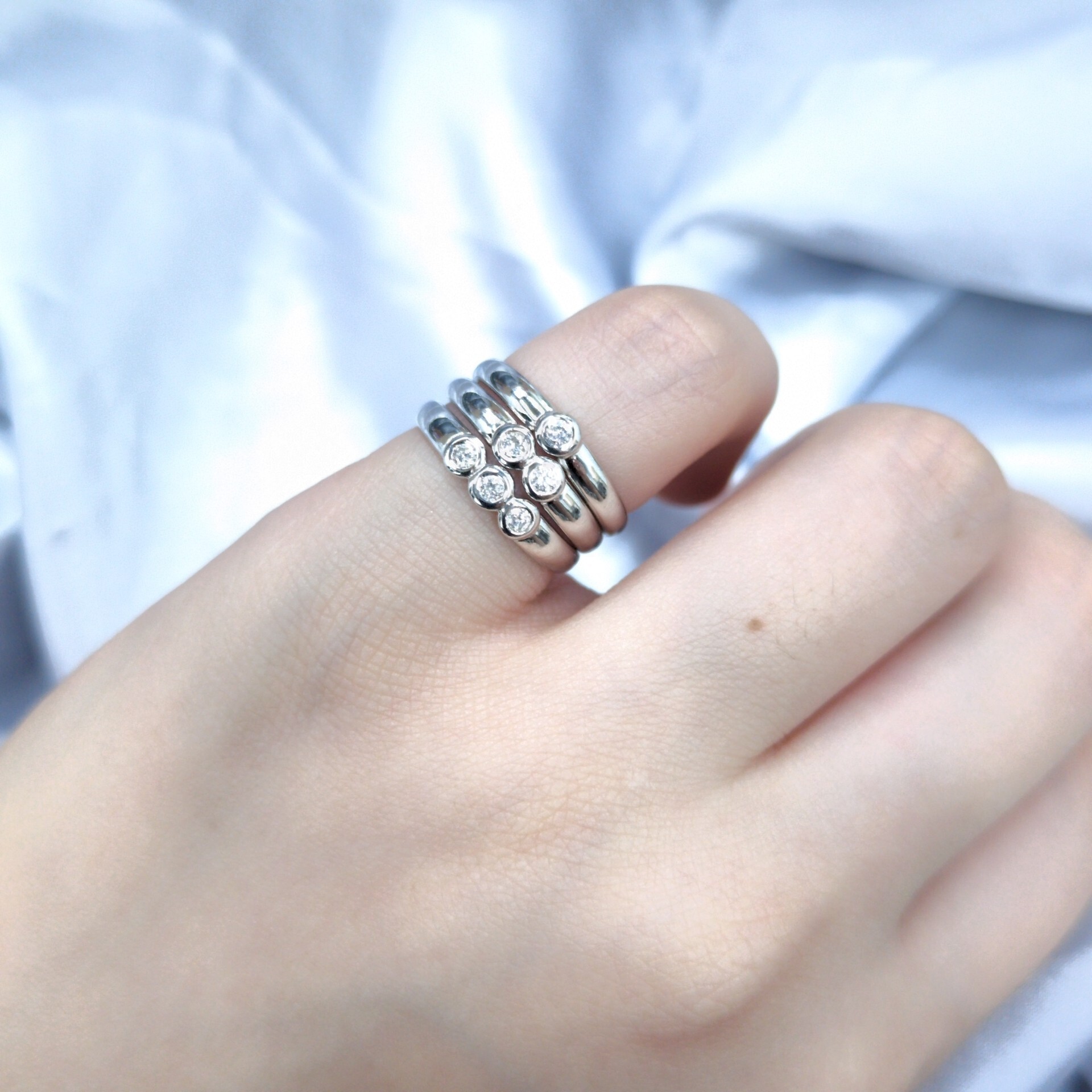 18K White Gold 0.14ct Diamond Ring