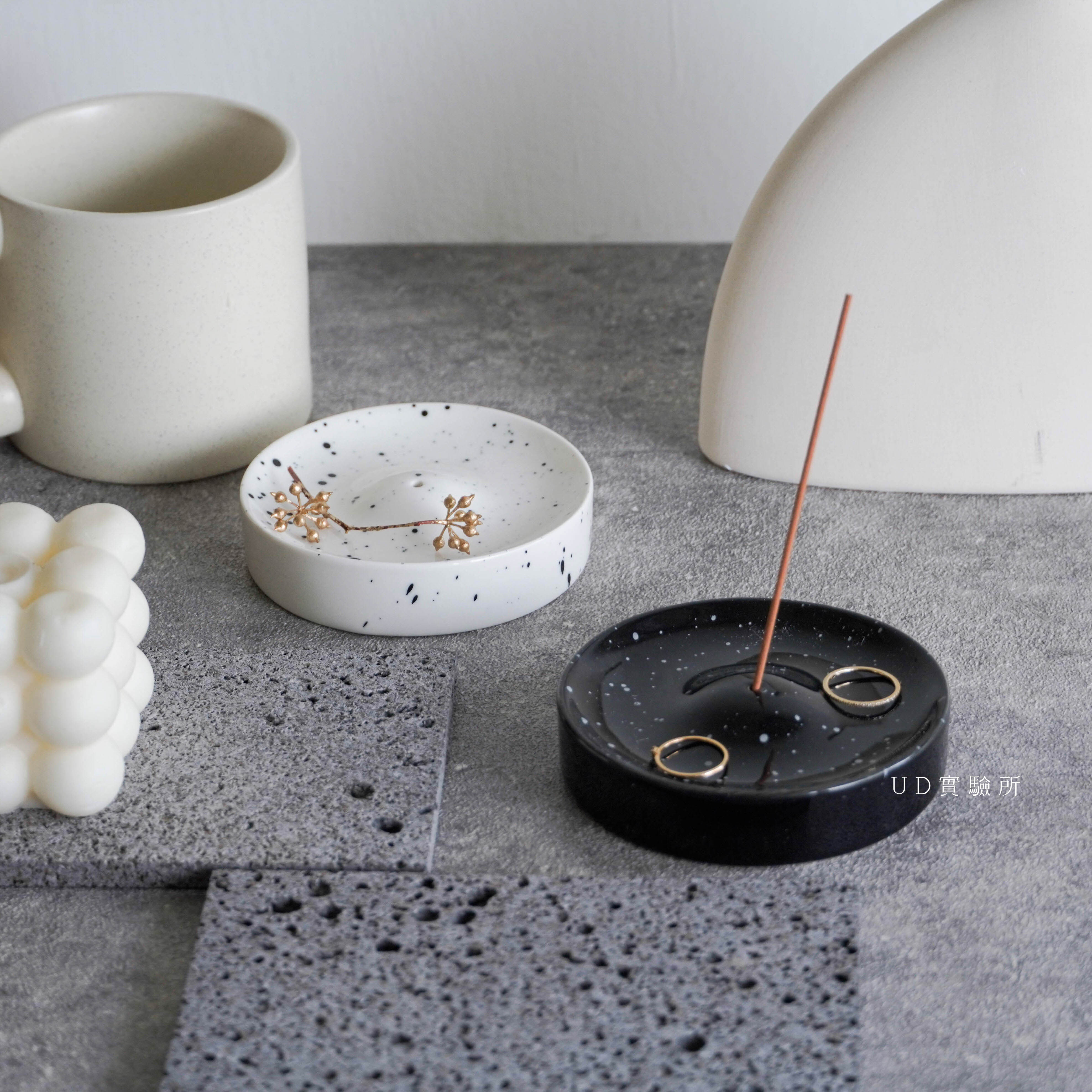 潑墨陶瓷線香座