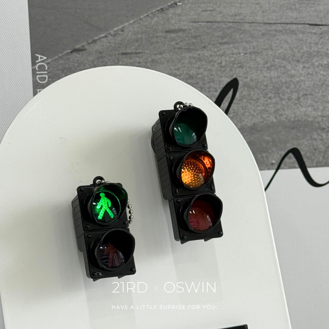 發光紅綠燈 磁鐵吊飾