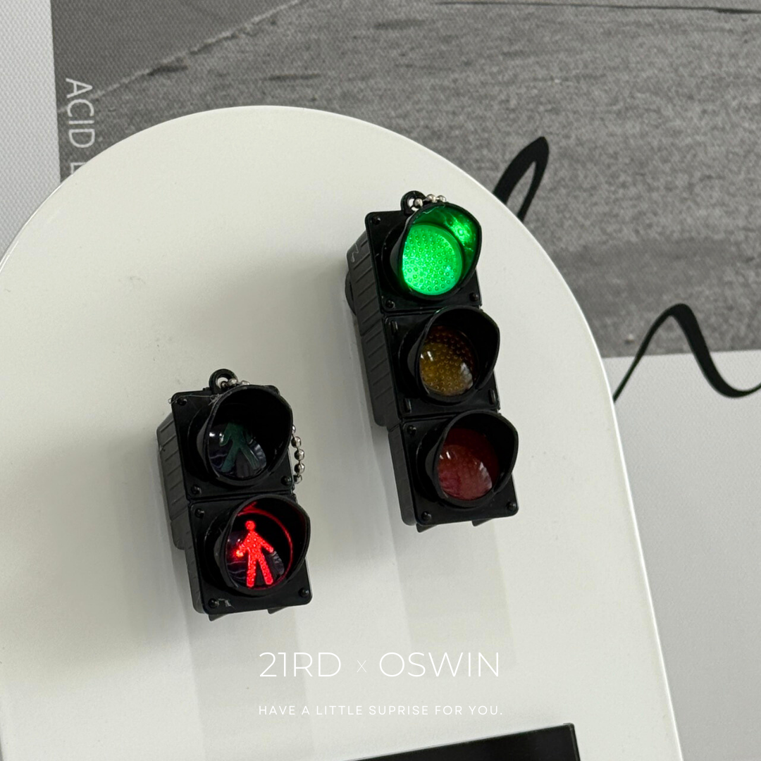 發光紅綠燈 磁鐵吊飾