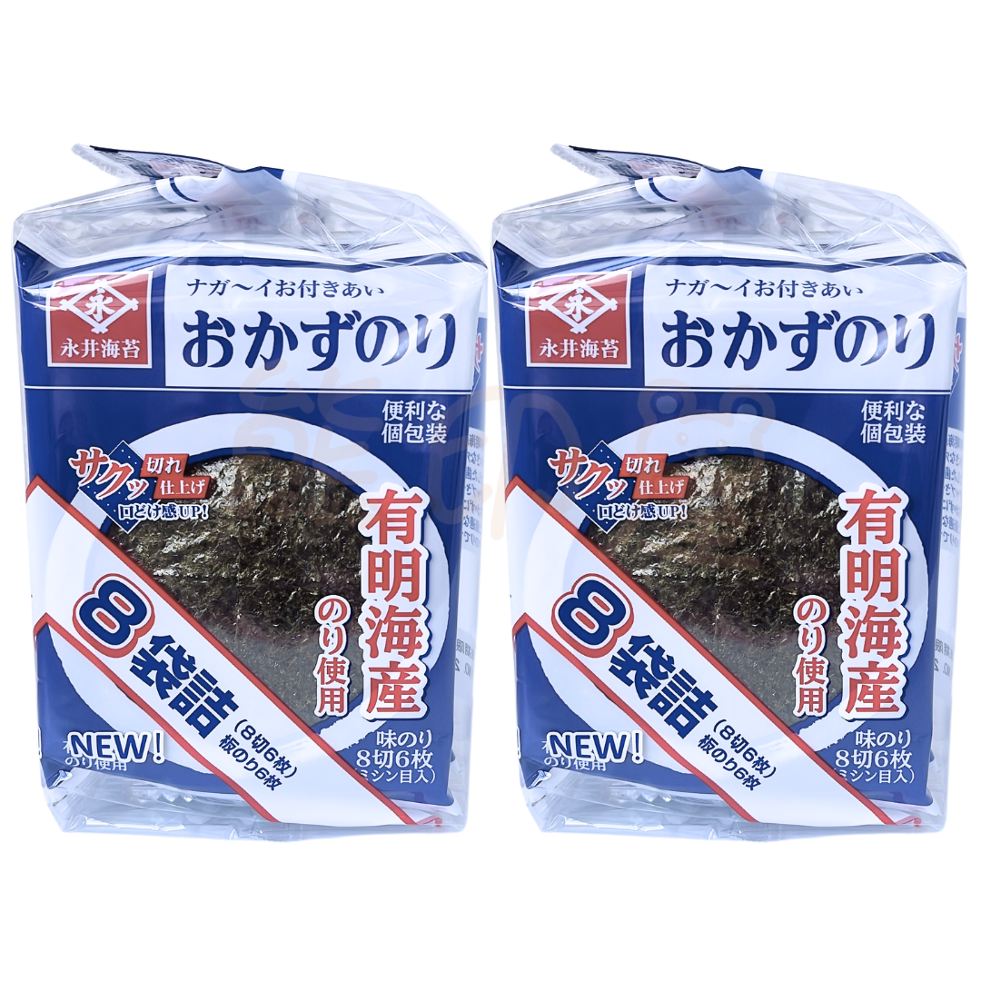 日本永井即食紫菜(8袋入) ** x2 包* (新舊包裝隨機發貨)