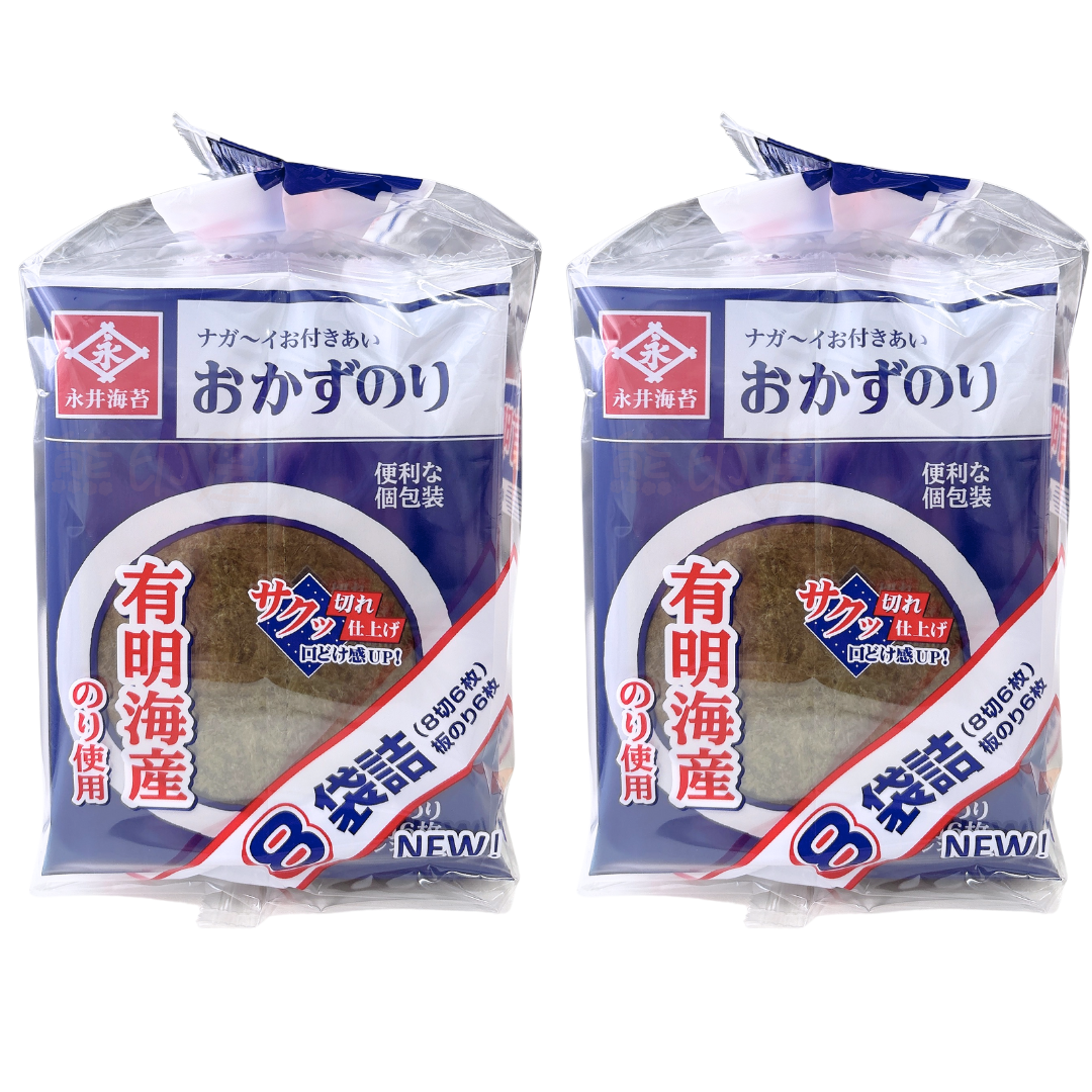 日本永井即食紫菜(8袋入) ** x2 包* (新舊包裝隨機發貨)