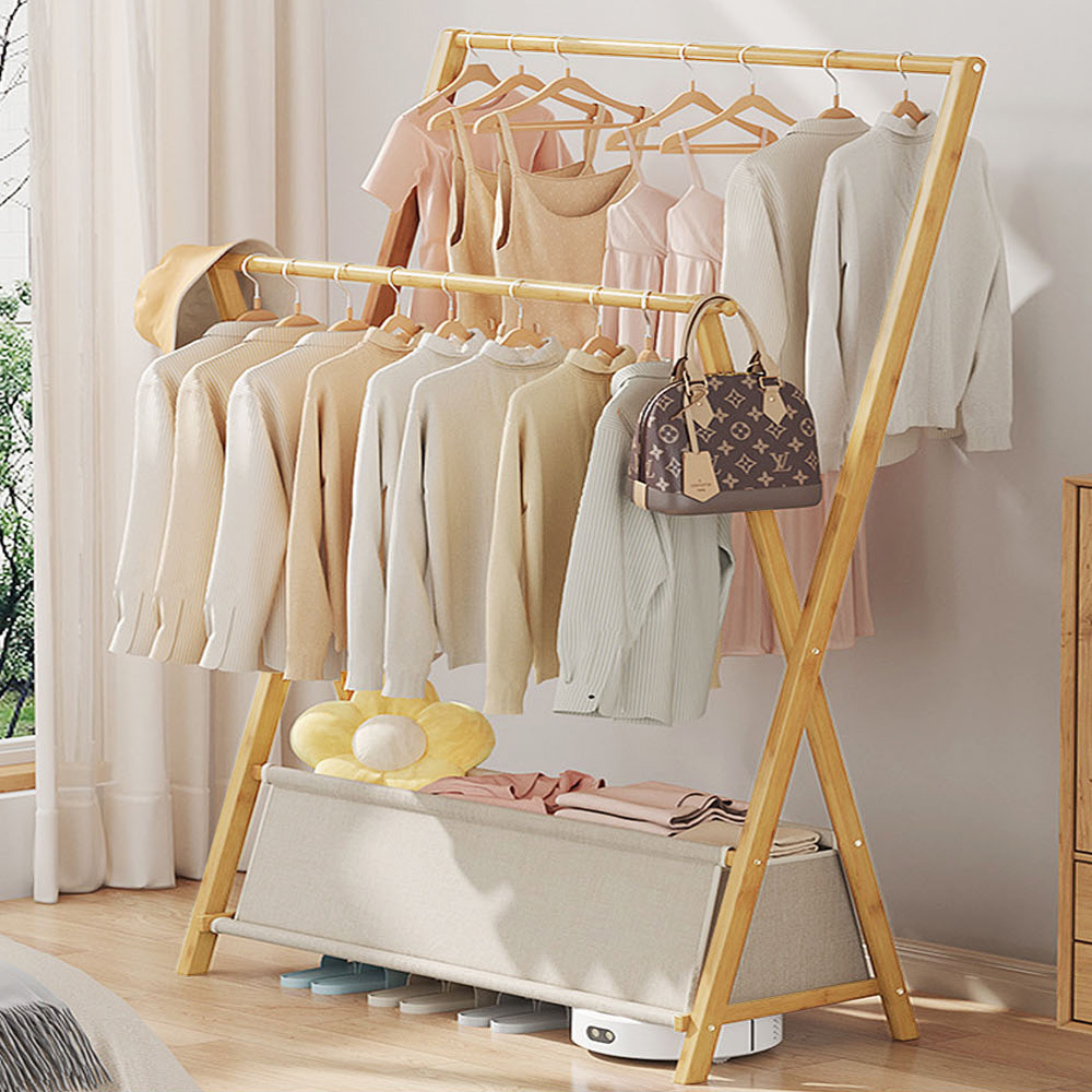 【AOTTO】簡約落地開放式折疊收納衣帽架(HA-016)