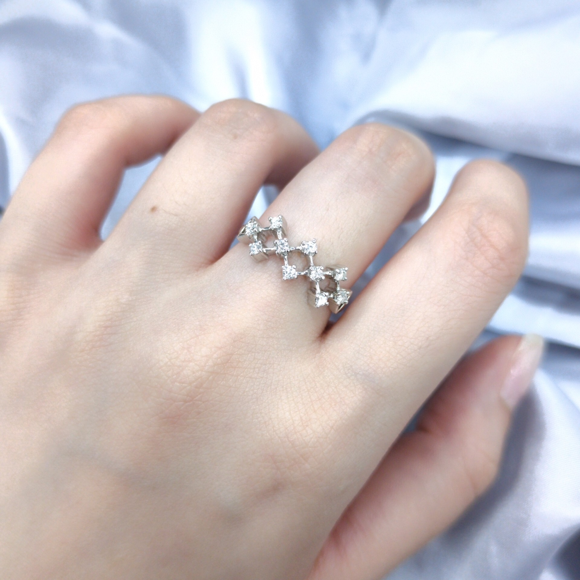 18K White Gold 0.21ct Diamond Ring